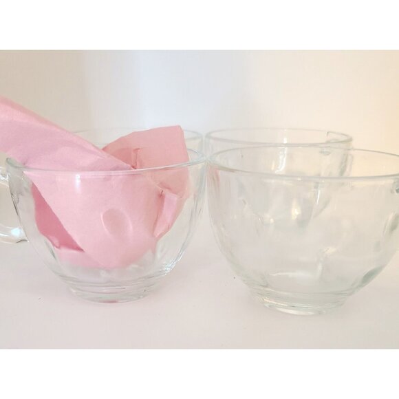 Vtg Hazel-Atlas Tear Drop Clear Glass Replacement Cup for Snack Tray Set of 4 - Picture 6 of 9